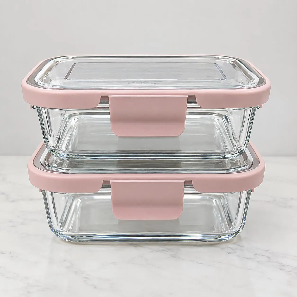 Cooker CKR3487 Pembe 2 Adet Cam Saklama Kabı 640 ml