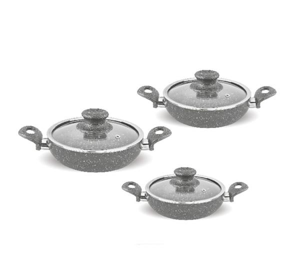 FMS G5001 6 Parça Granit Omlet Set Gri