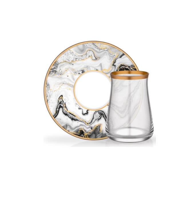 Glore Marble 12 Parça Çay Set