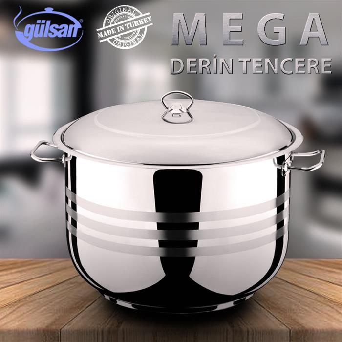 Gülsan Mega 45x28 Cm Derin Çelik Tencere