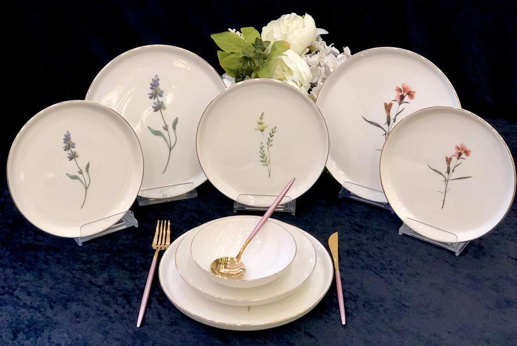 Roy King Lavender New Bone China 24 Parça Yemek Takımı