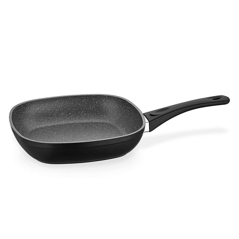 Schafer Gastronomie Granit 24 cm Kare Tava Siyah