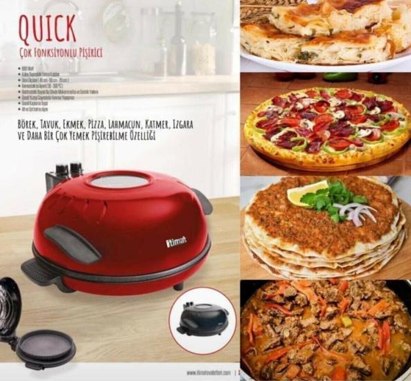İtimat Quick Tandırım Ekmek-Lahmacun-Pizza Pişirici-Kırmızı